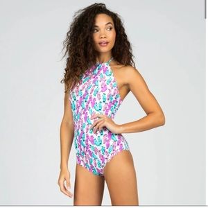 Sugar Coast By Lolli Swim Parrot Scallop Swimsuit